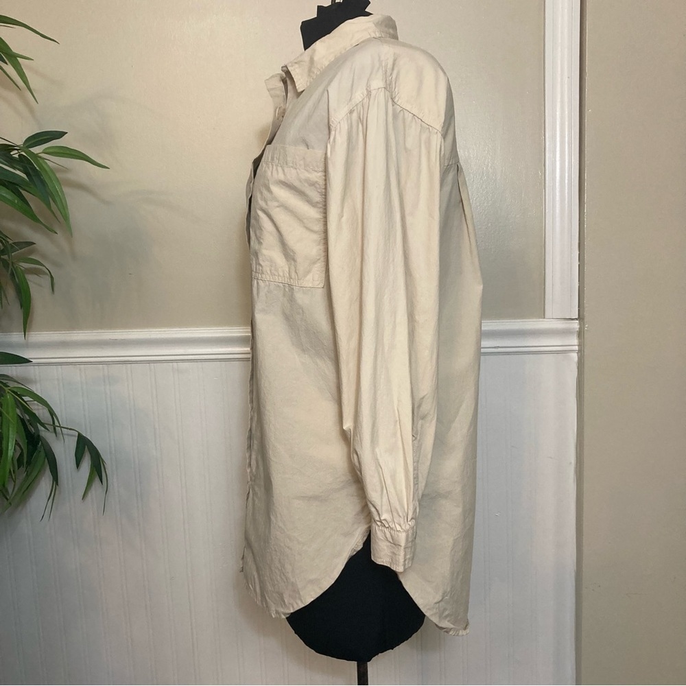 Zara Women’s Cotton, Oversized, Button down Tunic Shirt, EUC size 11/12 - Picture 10 of 12